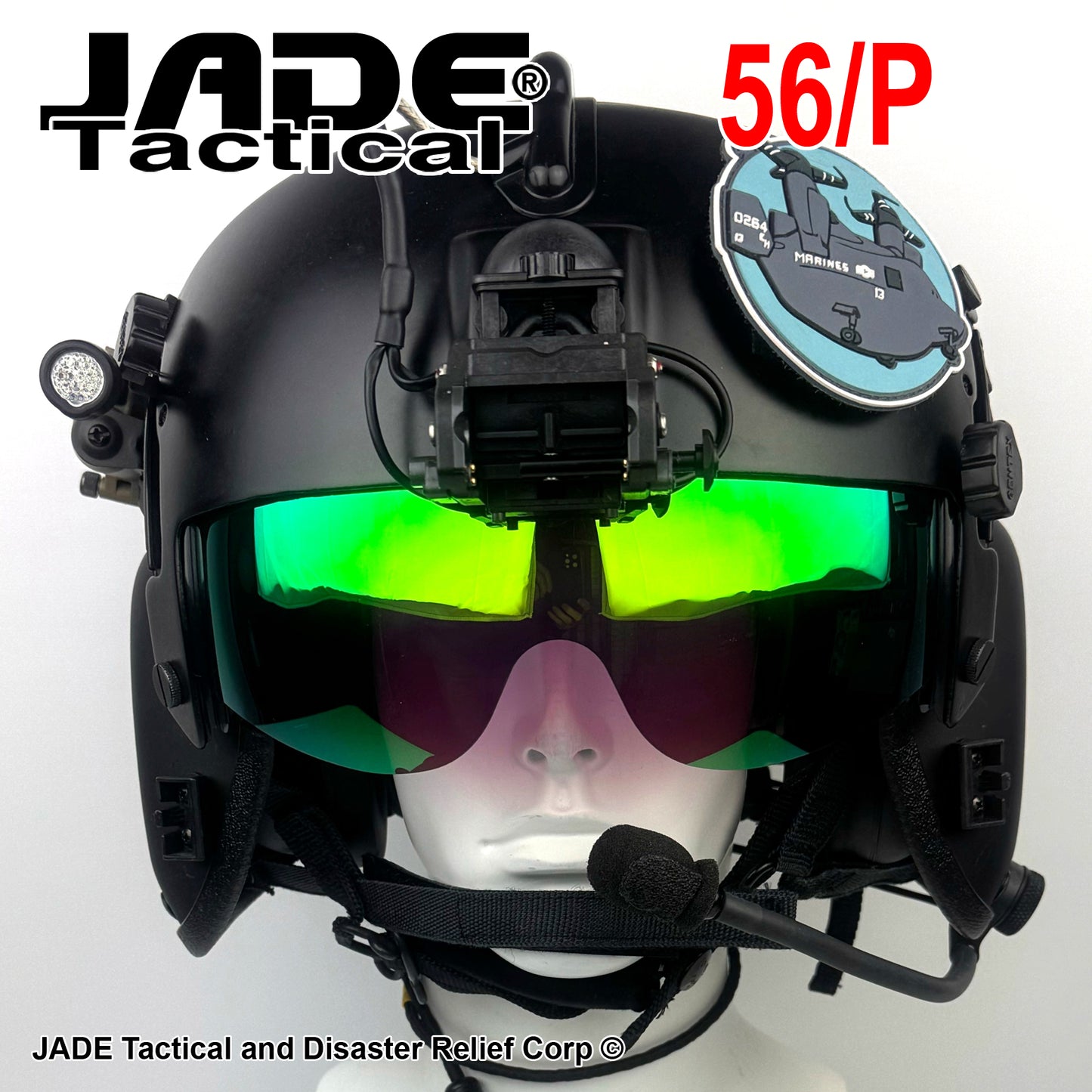 HGU-GENTEX USA 56/P Helicopter Flight Helmet Loaded