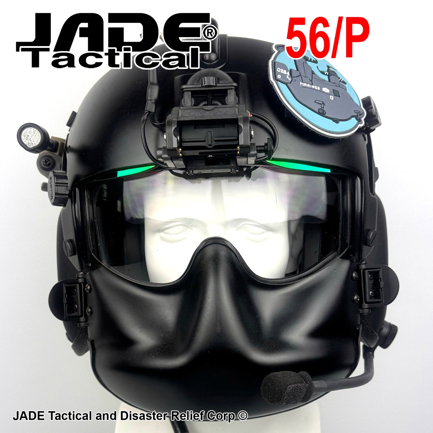 HGU-GENTEX USA 56/P Helicopter Flight Helmet Loaded