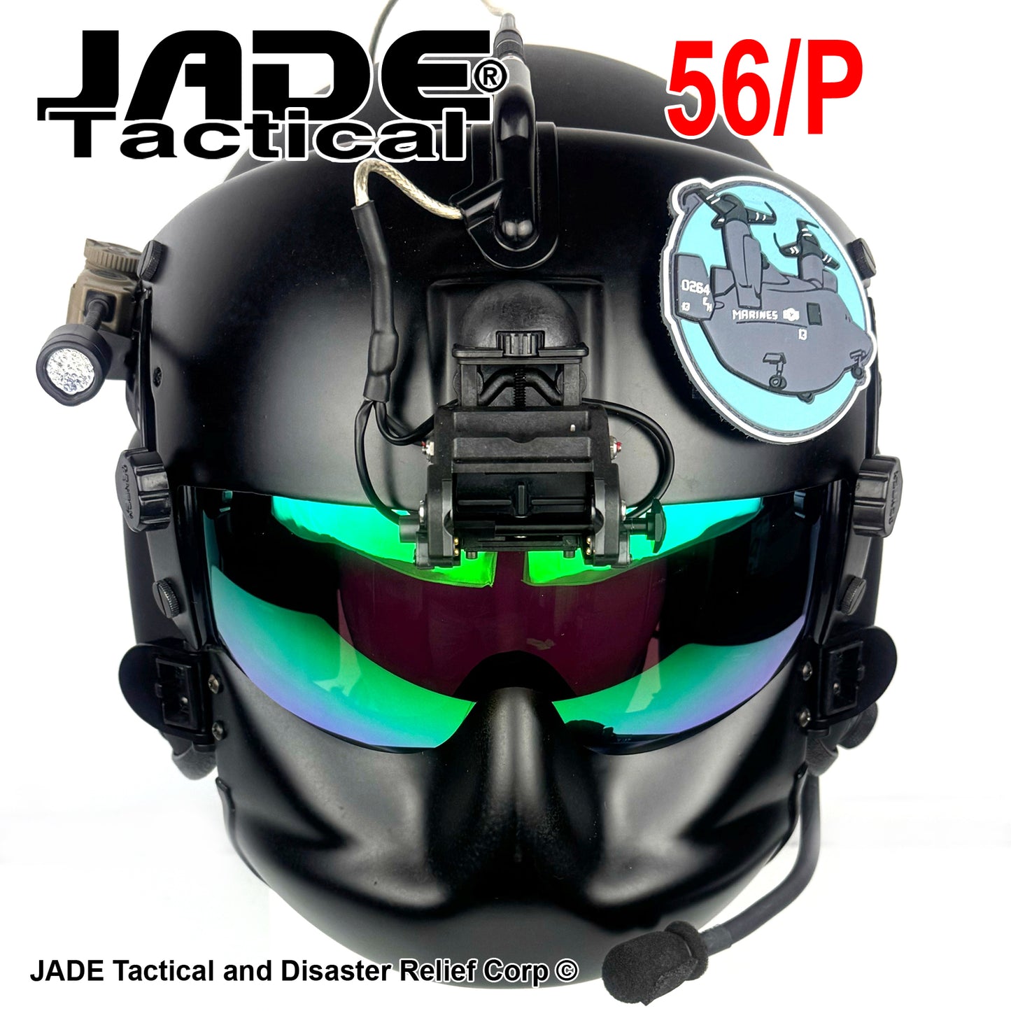 HGU-GENTEX USA 56/P Helicopter Flight Helmet Loaded