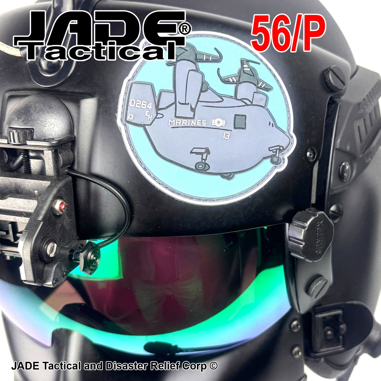 HGU-GENTEX USA 56/P Helicopter Flight Helmet Loaded