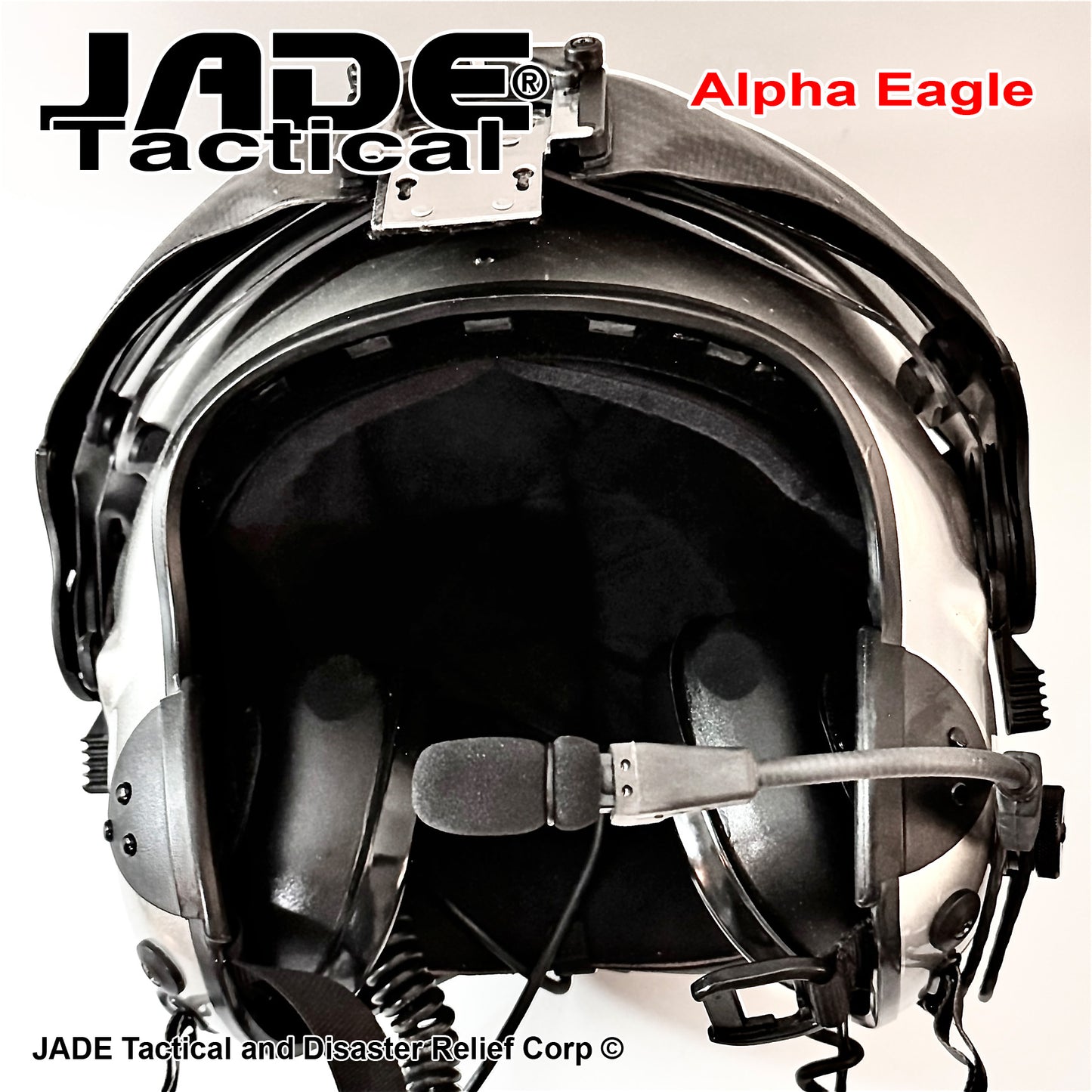 Alpha Eagle Matallic Grey Helicopter Flight Helmet