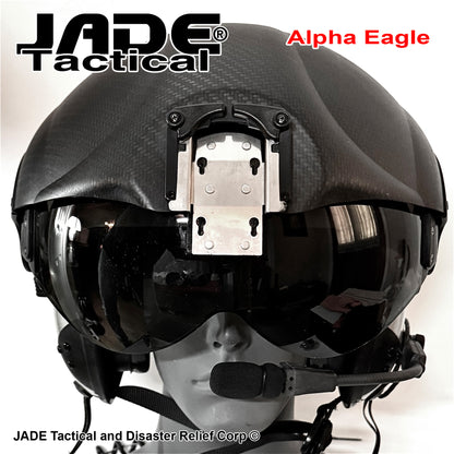 Alpha Eagle Matallic Grey Helicopter Flight Helmet