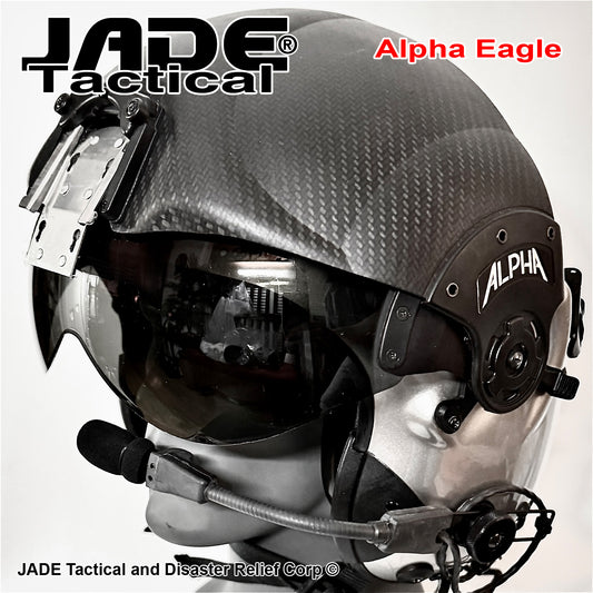 Alpha Eagle Matallic Grey Helicopter Flight Helmet