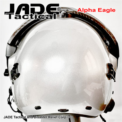Alpha Eagle Matallic Grey Helicopter Flight Helmet