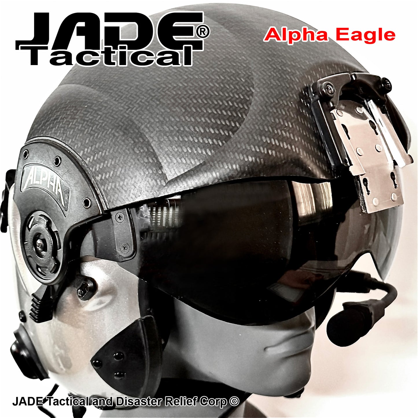 Alpha Eagle Matallic Grey Helicopter Flight Helmet