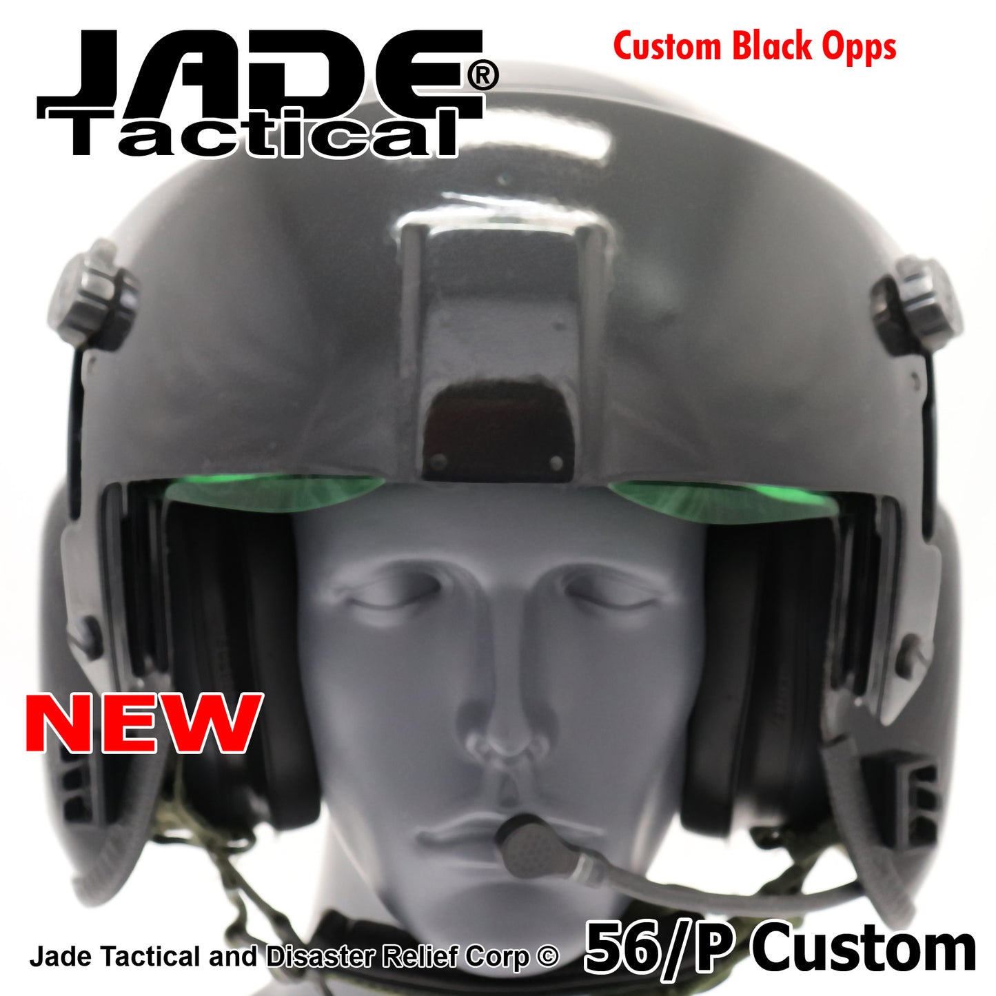 GENTEX 56/P USA Helicopter Pilot Helmet Black Gloss
