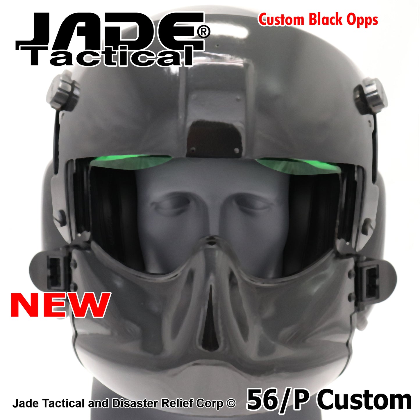 GENTEX 56/P USA Helicopter Pilot Helmet Black Gloss