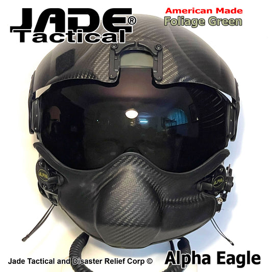 Alpha Eagle Foliage Green Helicopter Flight Helmet