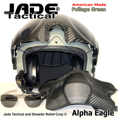 Alpha Eagle Foliage Green Helicopter Flight Helmet