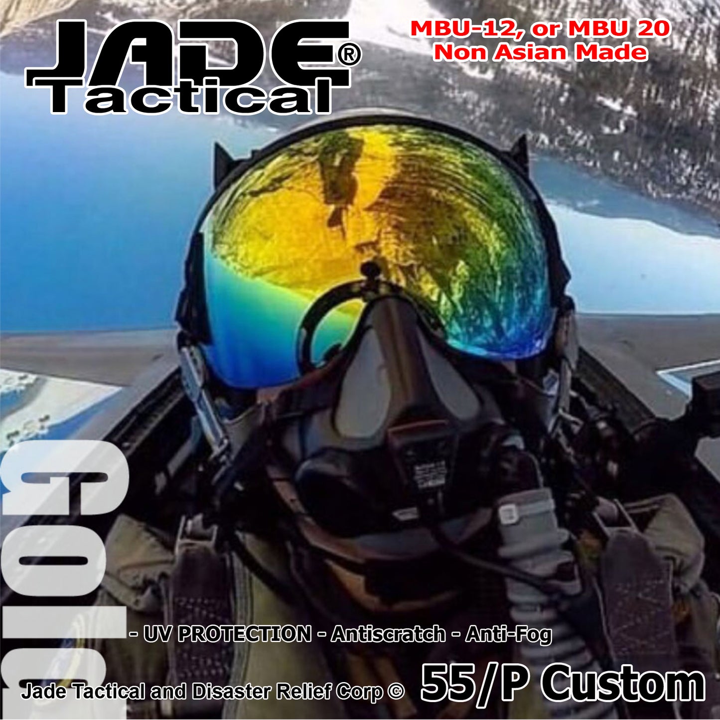 HGU-55, 68, 84/P Flight Helmet Iridium Visors 4th Generation