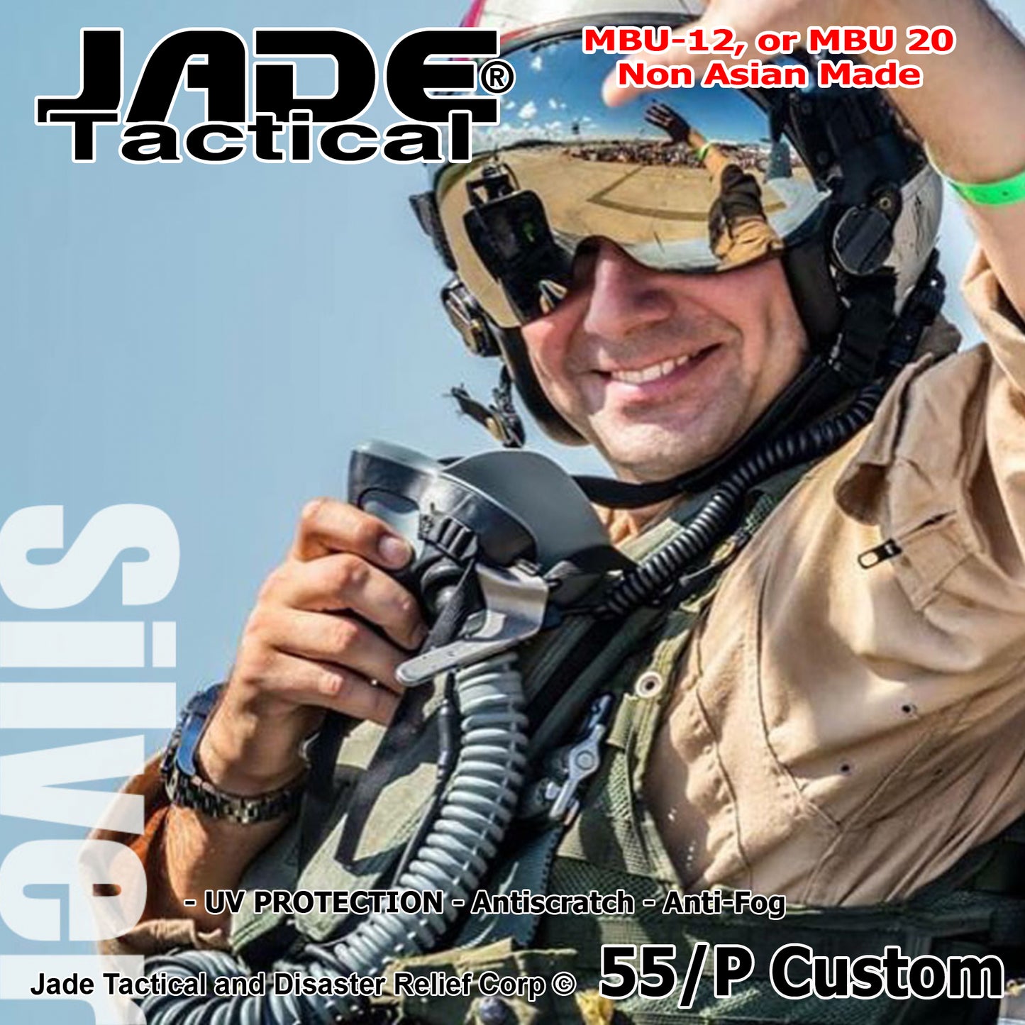 HGU-55, 68, 84/P Flight Helmet Iridium Visors 4th Generation